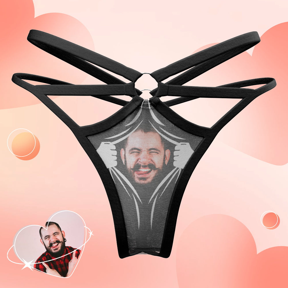 gifts for wife Heartfelt Surprise - Heartfelt Gift - Face Thong Personalized Face Tear Sexy Funny Women's Thongs Female Boxer