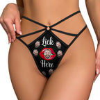 gifts for wife Love Her Always - Personalized Keepsake - Face Thong Personalized Red Kiss Women's Funny Thongs Gift for Her -