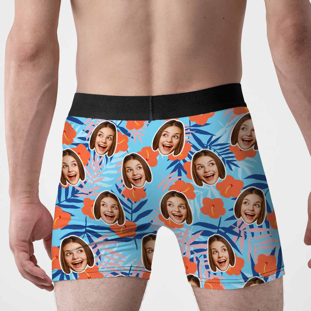 boxer shorts personalized face photo funny romantic gift for boyfriend