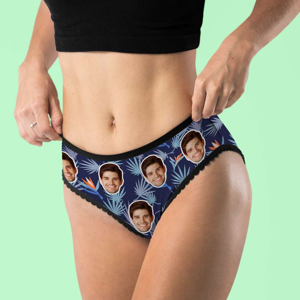 Custom Photo Underwear Bird of Paradise Women's Boxer Creative Gift for Her