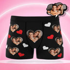 Custom Men's Boxer Shorts Avatar Heart Shaped Underwear