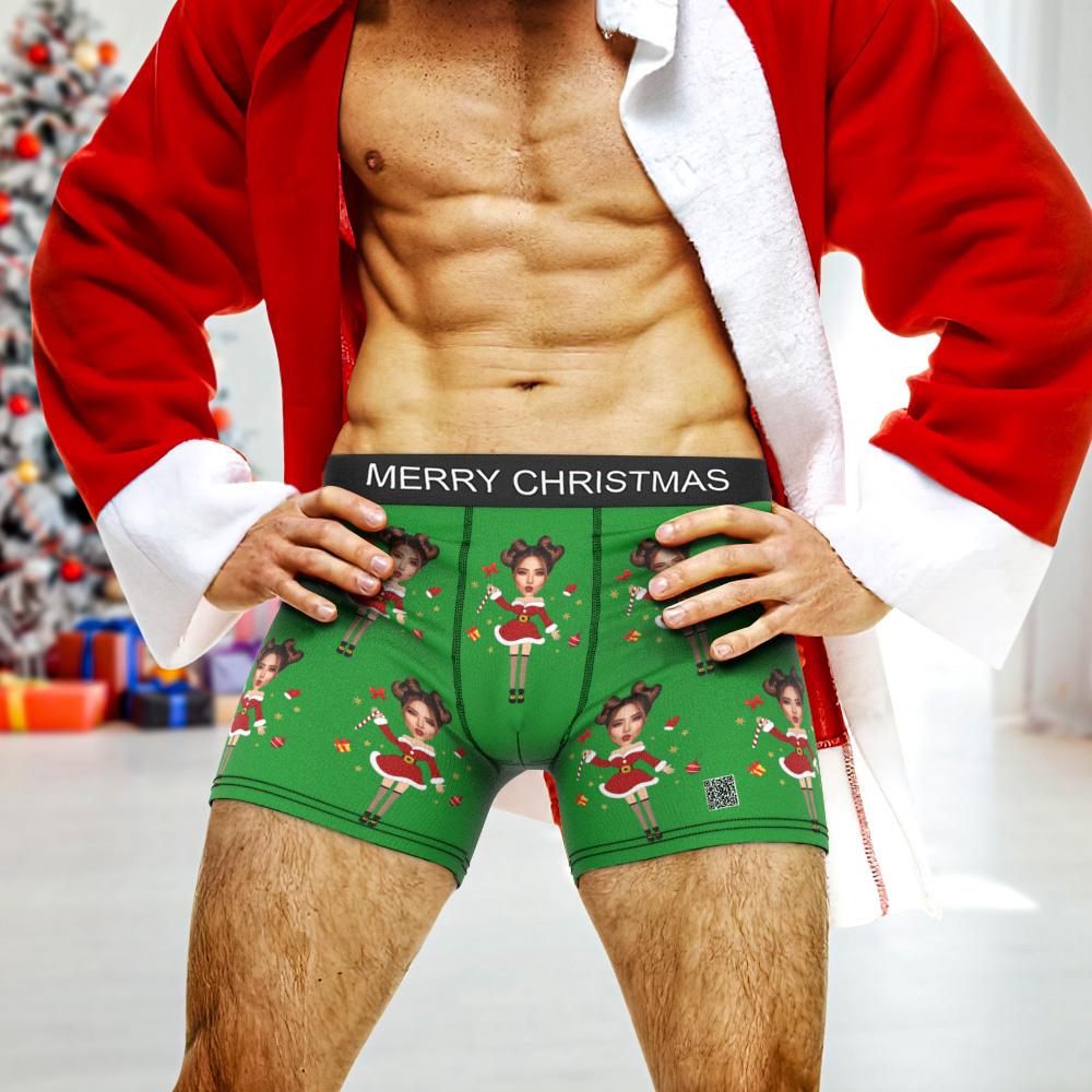 personalized face photo holiday surprise mens underwear gift for boyfriend