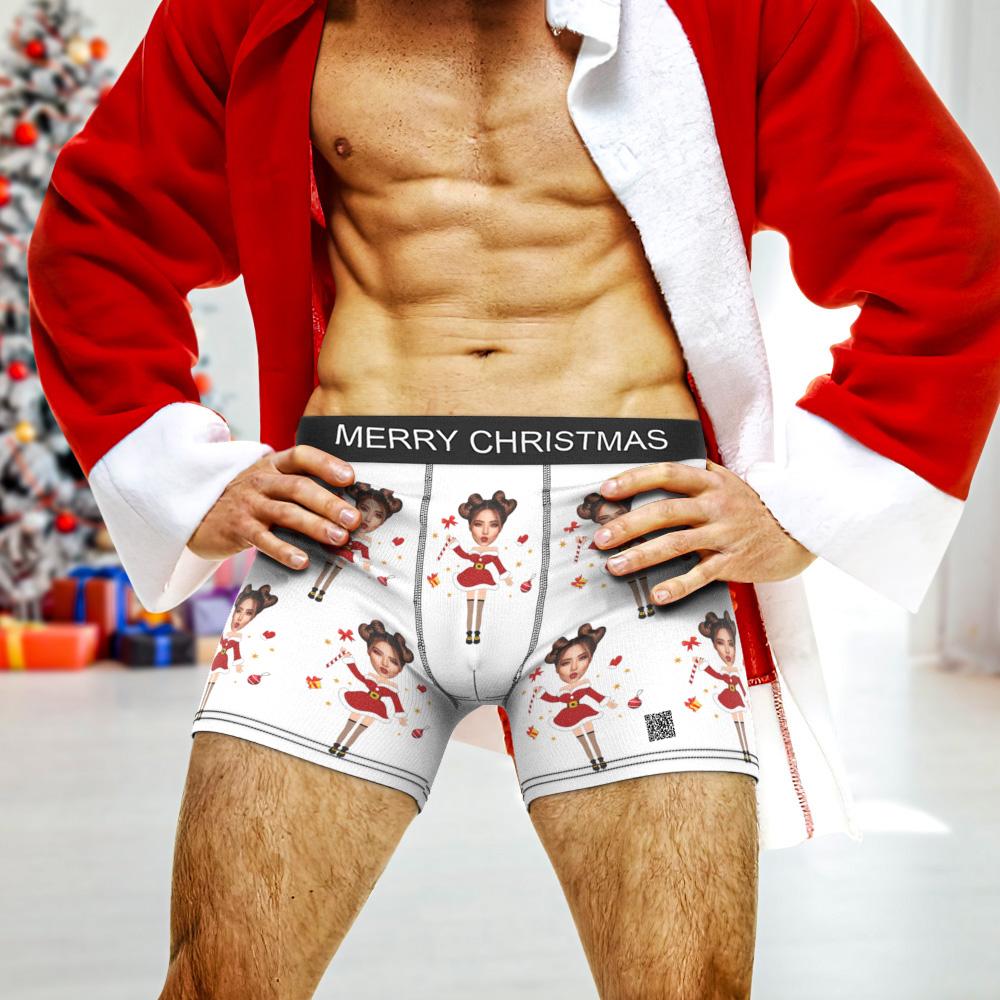 personalized face photo soft stretch comfort mens underwear gift for boyfriend