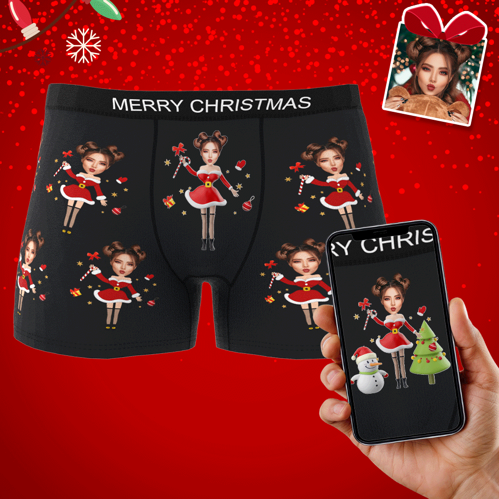 personalized face photo mens underwear soft stretch comfort gift for boyfriend
