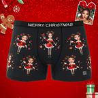 personalized face photo mens underwear holiday surprise gift for boyfriend custom style