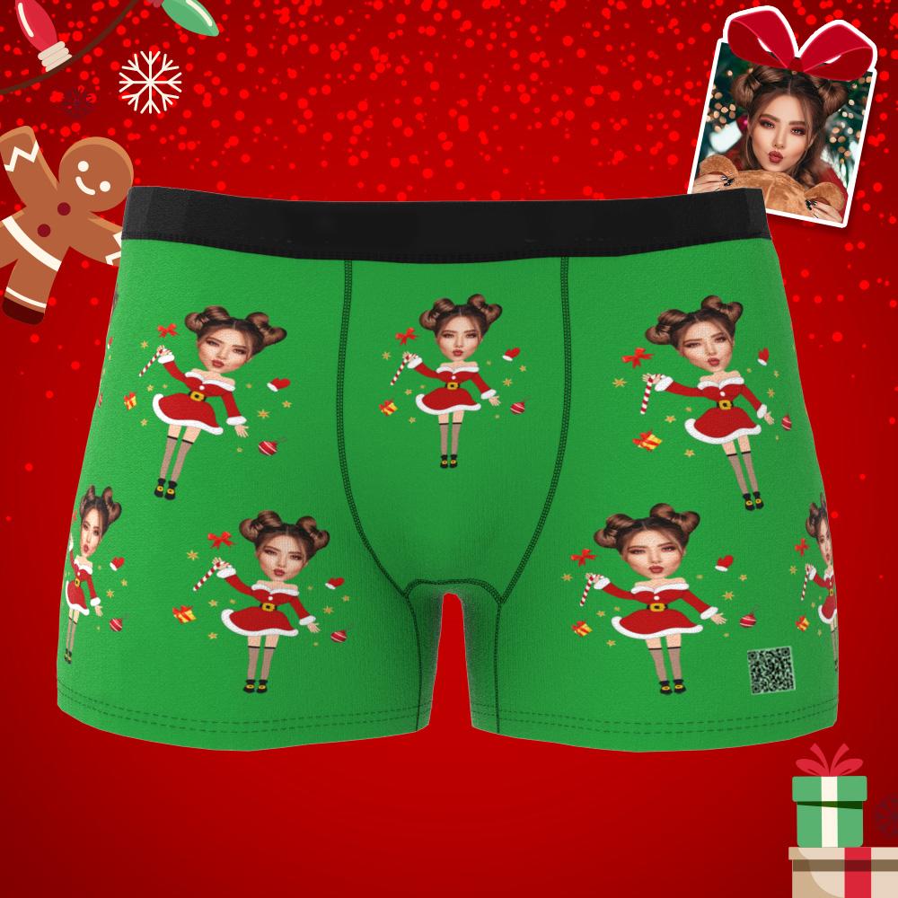 mens underwear personalized face photo holiday surprise gift for boyfriend