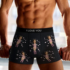 personalized photo mens underwear soft stretch comfort gift for boyfriend custom style