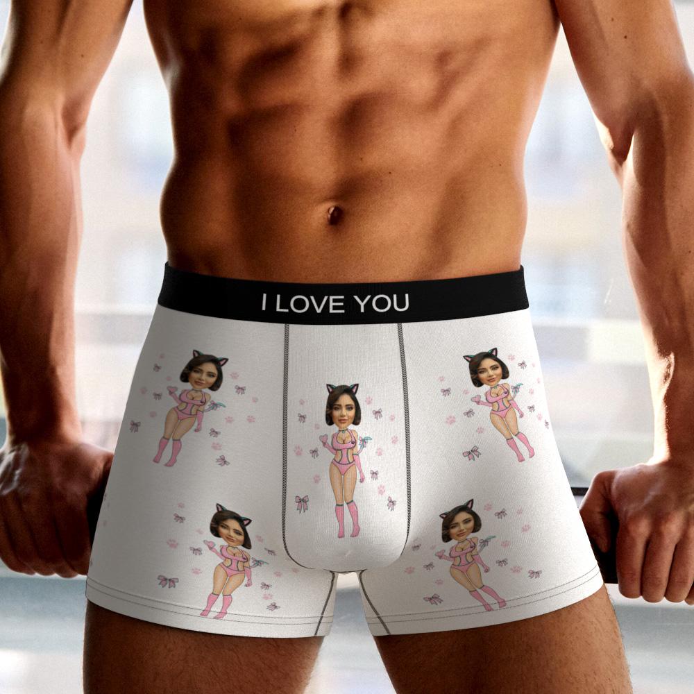 personalized photo mens underwear anniversary surprise gift for boyfriend custom style