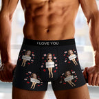 personalized photo mens underwear soft stretch comfort gift for boyfriend custom style
