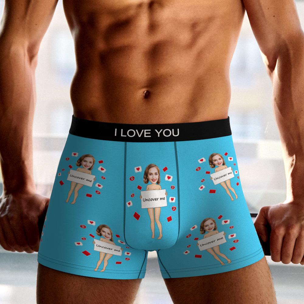 personalized photo soft stretch comfort mens underwear gift for boyfriend custom style