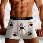 personalized photo mens underwear anniversary surprise gift for boyfriend custom style