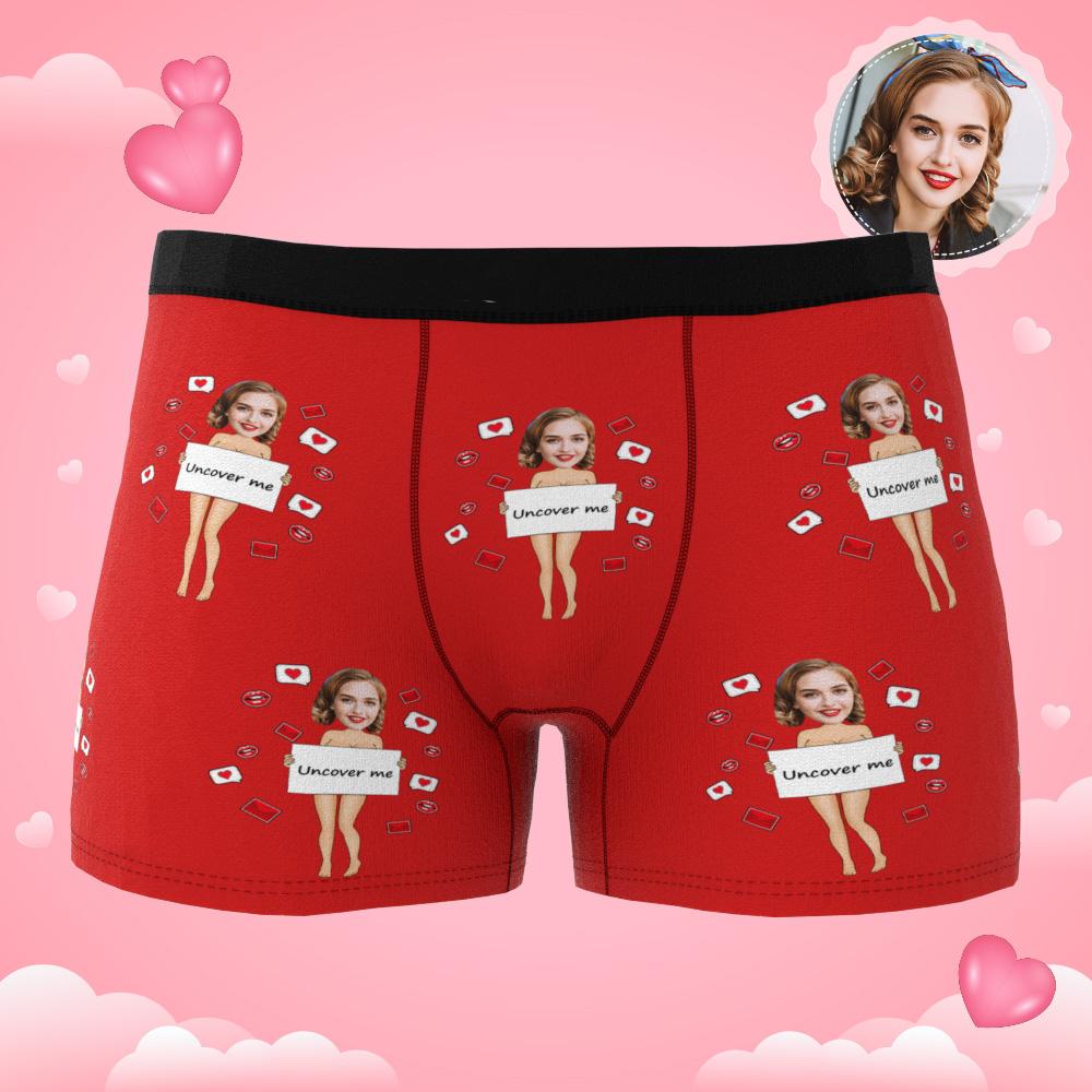 mens underwear personalized photo anniversary surprise gift for boyfriend