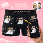 Custom Photo Boxer Double Wedding Underwear Men's Underwear Gift For Boyfriend AR View