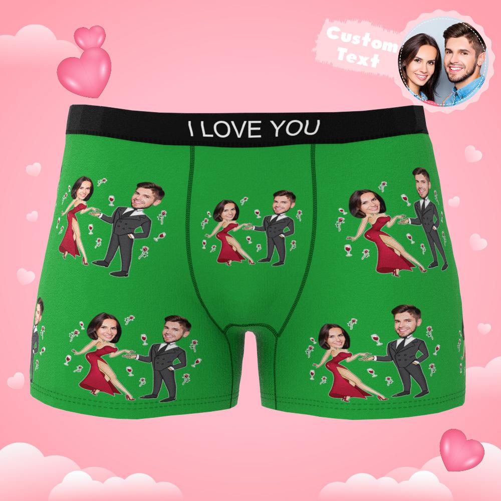 personalized face photo boxer briefs soft stretch comfort gift for boyfriend custom style