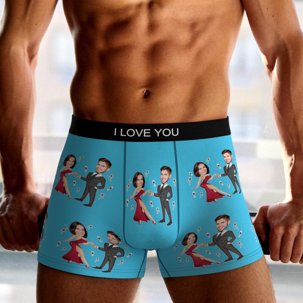 boxer briefs personalized face photo anniversary surprise gift for boyfriend