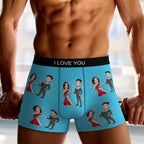 boxer briefs personalized face photo anniversary surprise gift for boyfriend