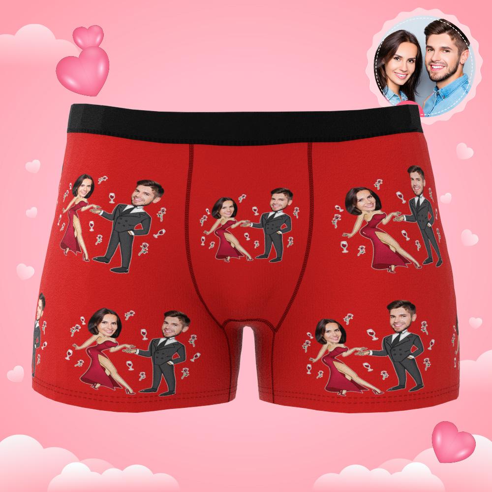 personalized face photo soft stretch comfort boxer briefs gift for boyfriend