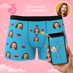 mens underwear personalized face photo funny romantic gift for boyfriend custom style