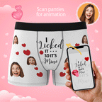 Custom Photo Boxer, Funny Face Boxer It's Mine AR View with Package