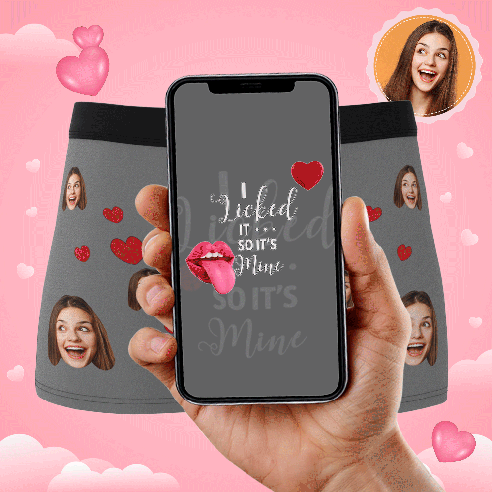 Custom Photo Boxer, Funny Face Boxer It's Mine AR View