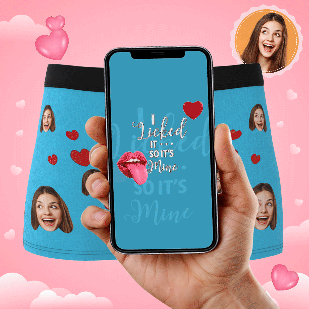 Custom Photo Boxer, Funny Face Boxer It's Mine AR View