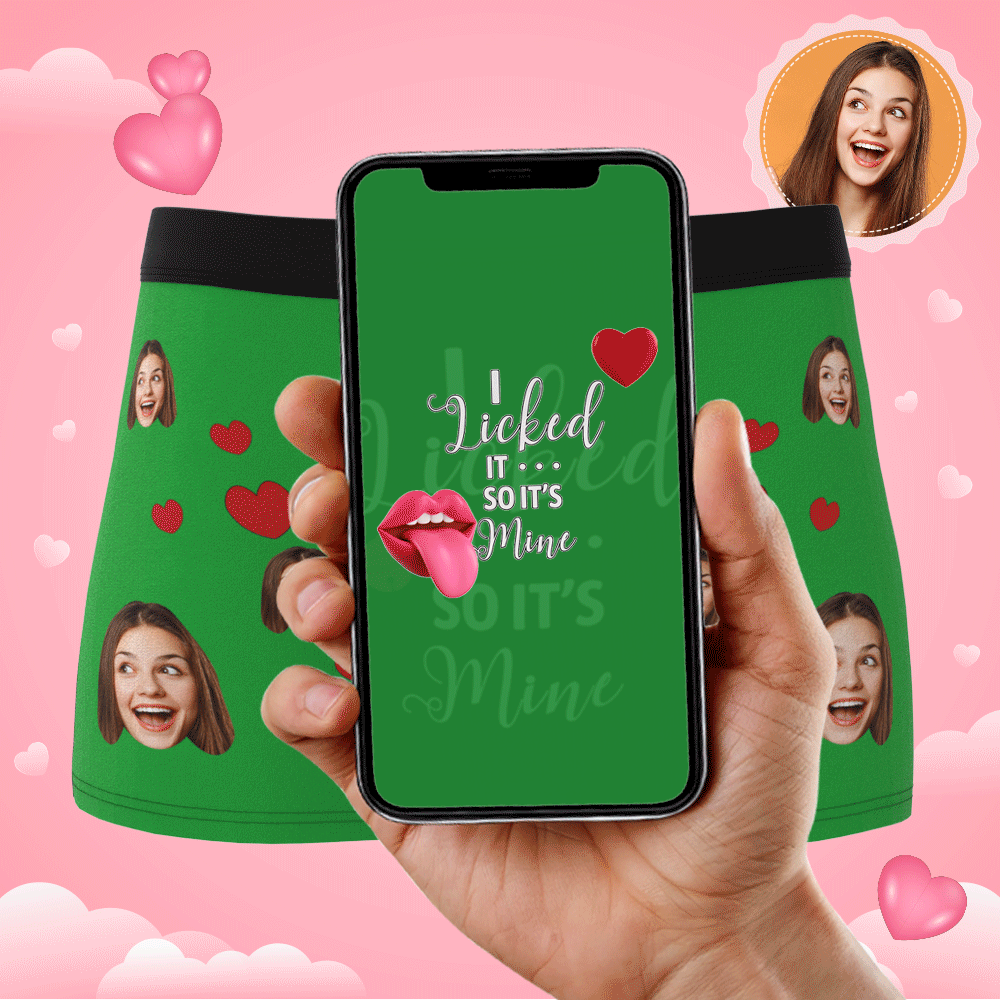 Custom Photo Boxer, Funny Face Boxer It's Mine AR View