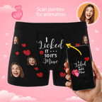 Custom Photo Boxer, Funny Face Boxer It's Mine AR View with Package