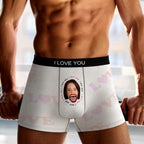 Custom Photo Boxer Kiss Underwear Men's Underwear Gift For Boyfriend AR View