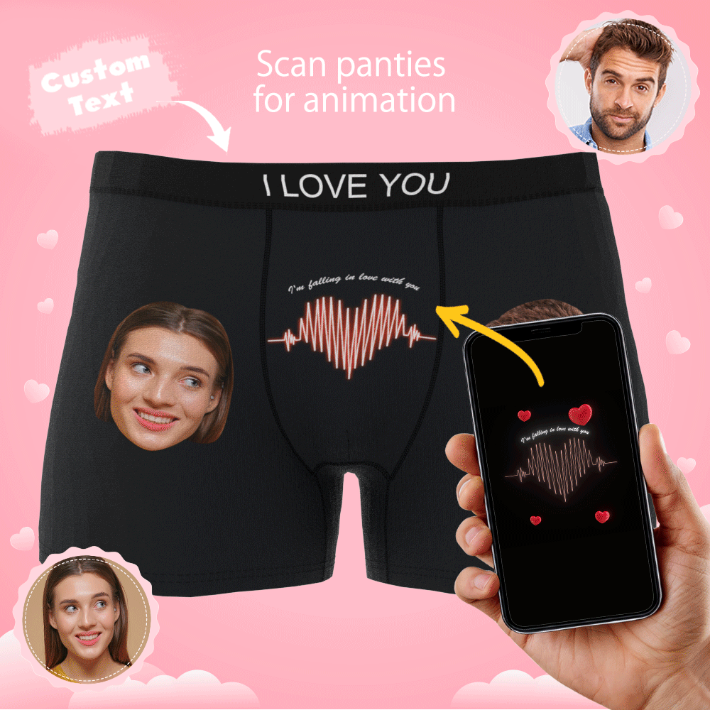 personalized photo mens underwear soft stretch comfort gift for boyfriend