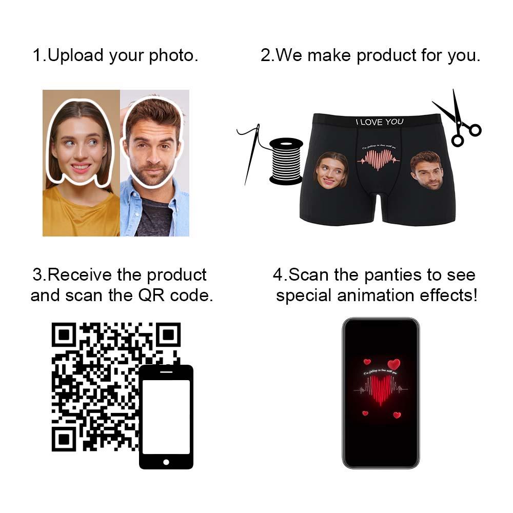 mens underwear personalized photo personal style gift for boyfriend