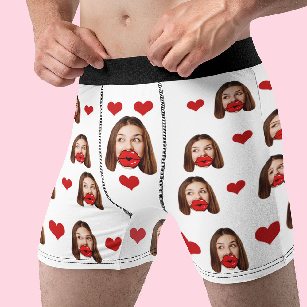 personalized face photo mens underwear funny romantic gift for boyfriend