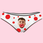 Custom Face Women's Panties Personalized Red Lips Briefs