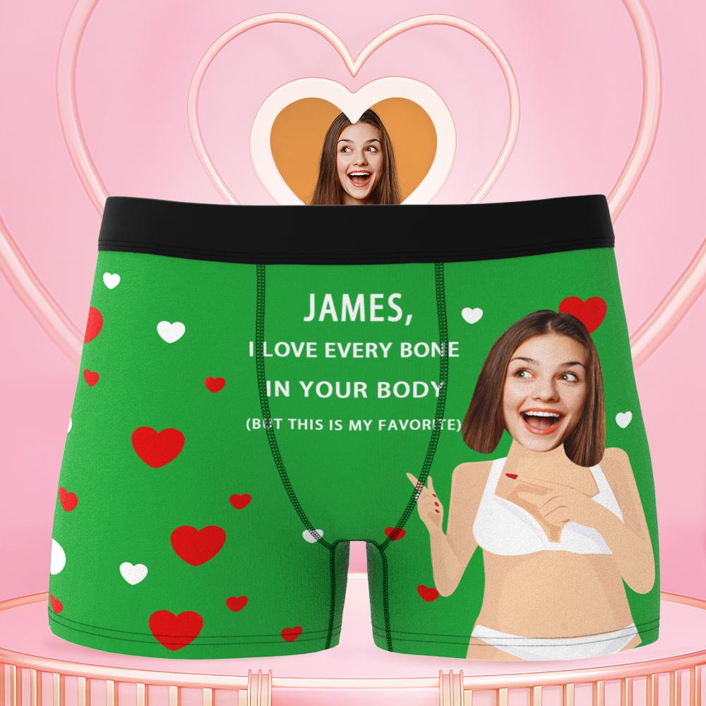Custom Photo Boxer Funny Face Underwear Gifts for Husband/Him - Men's