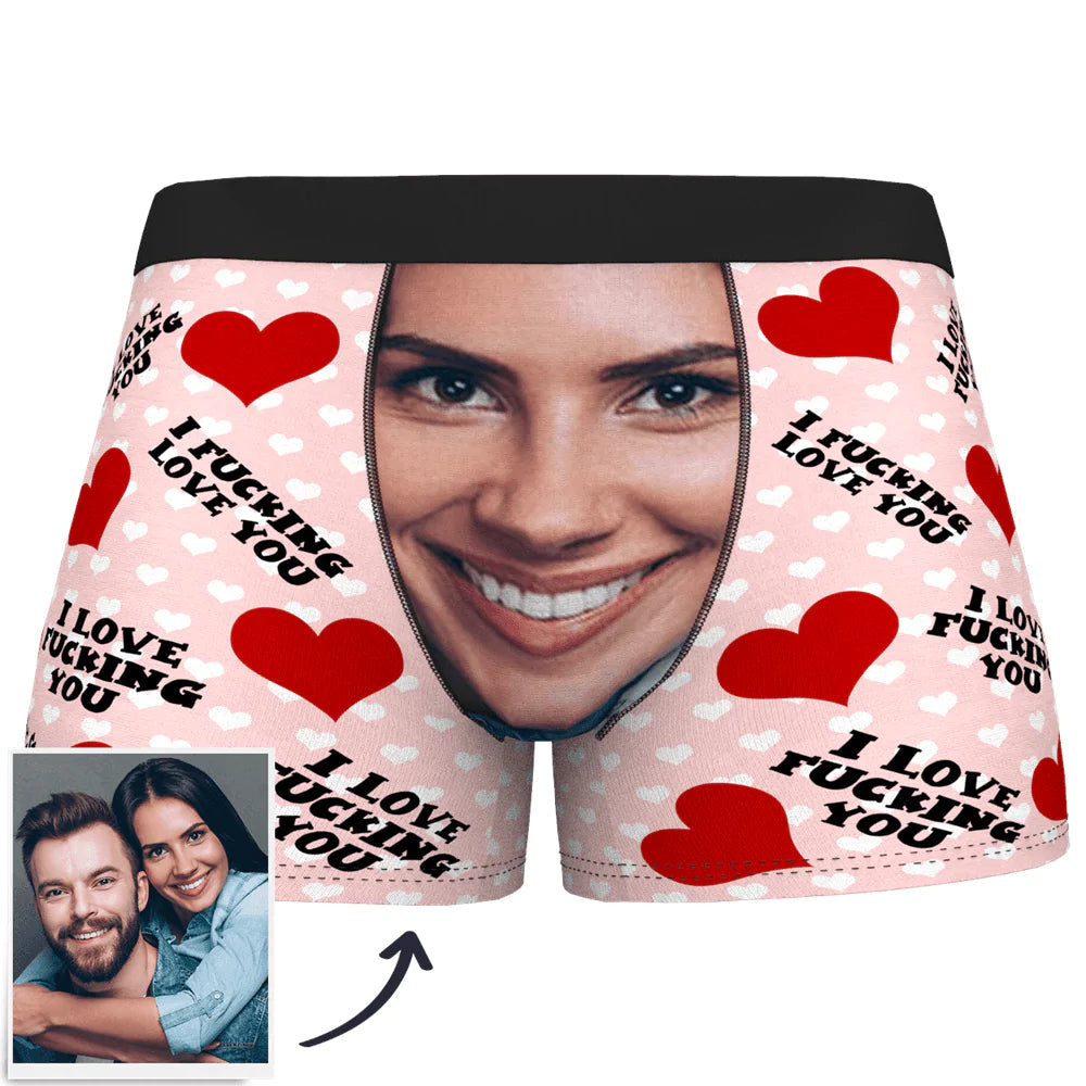 boxer shorts personalized face photo funny romantic gift for boyfriend