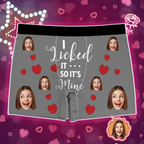 Custom Photo Boxer, Funny Face Boxer It's Mine AR View with Package