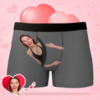 Custom Face Underwear Hug My Treasure Men's All-Over Boxer Briefs