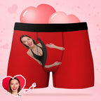 Custom Face Underwear Hug My Treasure Men's All-Over Boxer Briefs