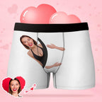 Custom Face Underwear Hug My Treasure Men's All-Over Boxer Briefs