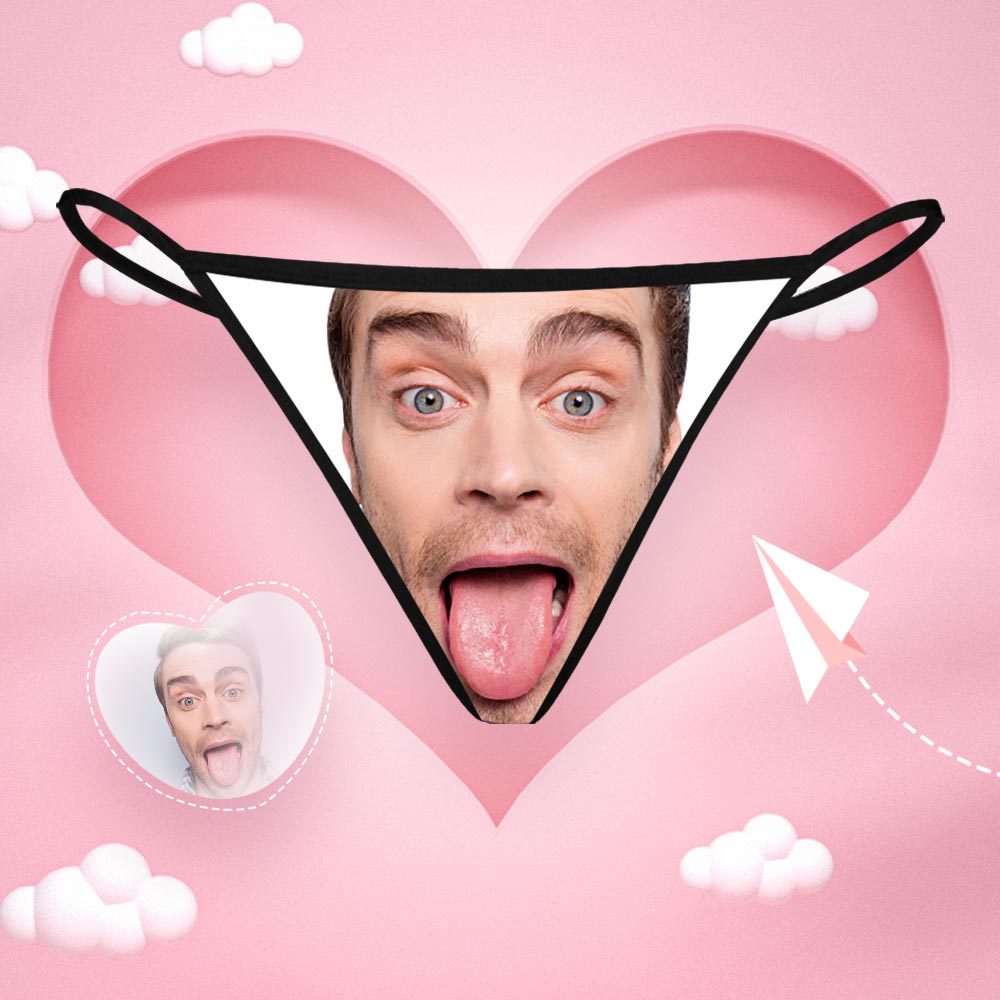 gifts for wife Photo Custom Personalized Thong Panties Women's Custom Printed Face Thong Pantie Sexy Funny Underwear Customiz