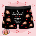 Personalized Funny Face Custom Waistband Text Boxer Gift For Men-it's Mine AR View