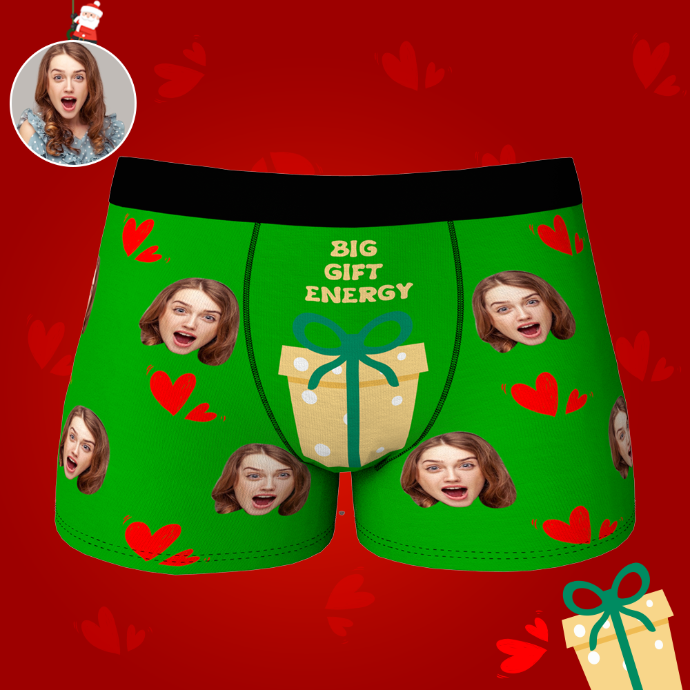 personalized face photo mens underwear soft stretch comfort gift for boyfriend