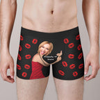 lip print detail boxer briefs gift for boyfriend
