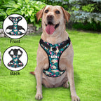 Custom Hawaiian Style Dog Harness Adjustable Reflective Vest No Pull Dog Harness Gifts for Pet Lovers
