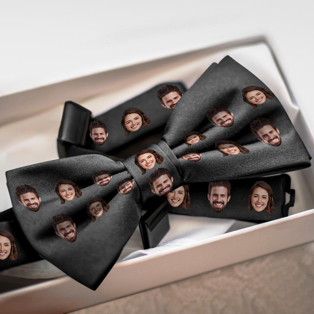 Custom Bow Tie Personalized Photo Bow Tie Custom Couple Face Bow Tie Personalized Funny Accesories Gift for Men