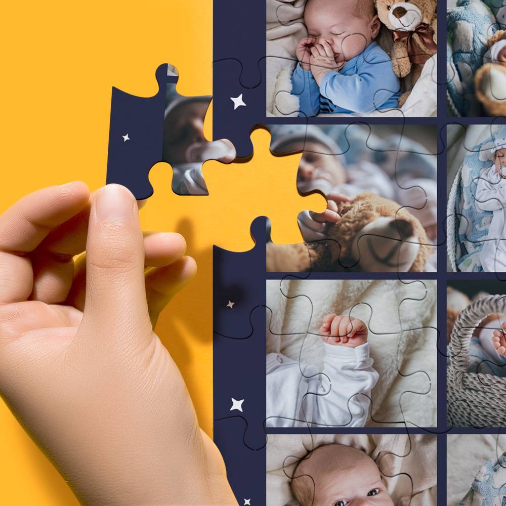 personalized photo puzzle 9 photo jigsaw keepsake 9 photo collage