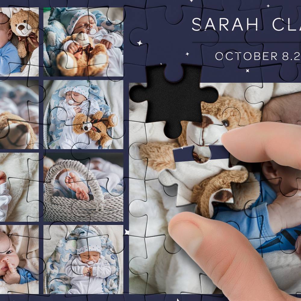 personalized photo puzzle 9 photo jigsaw keepsake gift for new parents