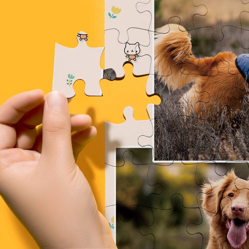 loss of dog gift jigsaw puzzle personalized photo keepsake gift detail view