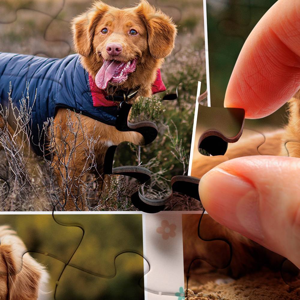 jigsaw puzzle personalized photo loss of dog gift keepsake gift design preview