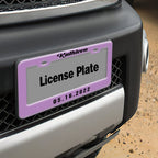 Pair of Universal Custom License Plate Frames Custom Name and Date License Plate Frames