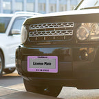 Pair of Universal Custom License Plate Frames Custom Name and Date License Plate Frames